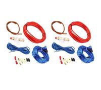 Kznifmk 2X Portafusibles de 60 Amperios, Cable de AlimentacióN 8GA, Subwoofer, Altavoz, Cable de Audio para Coche, Amplificador de Cableado, Cable de AlimentacióN, Kit de Fusibles
