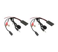 Kznifmk 2X Radio de Coche Universal 3,5 MM Audio AUX Entrada Cable de Micrófono Bluetooth para para para para