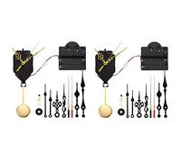Kznifmk 2X Reloj de Activación de Péndulo de Cuarzo, Caja de Música de Timbre, Complemento, Piezas de Reparación de Mecanismo de Pared de Bricolaje con 8 Pares de Manecillas de Reloj