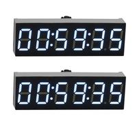 Kznifmk 2X Reloj Electrónico Digital LED de 6 bits de 0,36 Pulgadas W Segundo Módulo de Pantalla Apagado Memoria Ajuste de Brillo -D