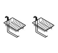 Kznifmk 2X Soporte de Papel HigiéNico sobre el Tanque Portarrollos de Papel Colgando sobre la Puerta del Gabinete del BañO Estante de Almacenamiento Rolls/Phone