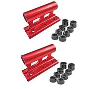 Kznifmk 2X Soporte para Portaequipajes en El Techo del Coche para Bicicletas Soporte para Montaje en Transporte Soporte para Portabicicletas con Eje Pasante de Liberación Rápida Rojo