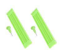 Kznifmk 2X Tablero de Escritura Braille de 4 LíNeas y 28 Celdas con Stylus Braille, PráCtica PortáTil para Suministros de Aprendizaje para Ciegos