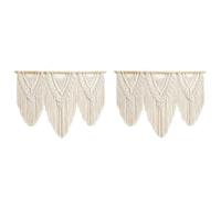 Kznifmk 2X Tapiz Bohemio de Cuerda de AlgodóN Bohemio Tejido A Mano para Colgar en la Pared de Macramé, DecoracióN del Hogar