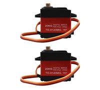 Kznifmk 2X Td-8120Mg Impermeable Metal Engranaje Servo Digital con 20Kg. Alto Par 180Angle para Control Remoto RC Modelo de Coche VehíCulo 20Kg Servo