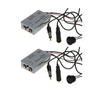 Kznifmk 2X Universal FM Modulador Estéreo Mp3 Auto Antenne Kabel Radio para Automóvil Cinch Aux Adapter