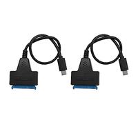 Kznifmk 2X USB 3.1 Tipo C (USB C/para 3 Compatible) A III 2.5in Adaptador de Disco Duro