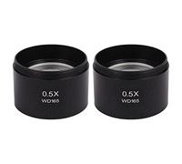 Kznifmk 2X Wd165 0.5X Microscopio Estéreo Lente Objetivo Auxiliar Lente Barlow con Rosca de Montaje de 1-7/8 Pulgadas (M48mm)