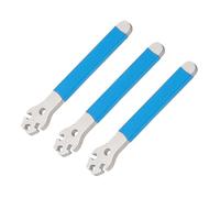 Kznifmk 3 Piezas de Llave de Radio de Bicicleta de Montaña Azul, Corrector de Ajuste, Herramienta de Instalación de Tapa de Radio de Acero