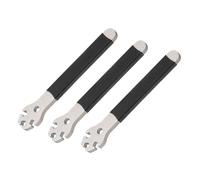 Kznifmk 3 Piezas de Llave de Radio de Bicicleta de Montaña Negra, Corrector de Ajuste, Herramienta de Instalación de Tapa de Radio de Acero