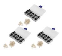 Kznifmk 300 Pcs 6-12 mm Ojos de Seguridad de Plástico,Fabricación de MuñEcas de Ojos de Seguridad Negra con 300 Piezas Lavadora para Fabricación de Juguetes DIY Y