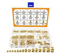 Kznifmk 300 Piezas M2 M3 M5 M6 Rosca Hembra Tuercas Moleteadas Inserto Roscado de LatóN Tuercas de Empotrar, Roscadas para Moldeo por InyeccióN