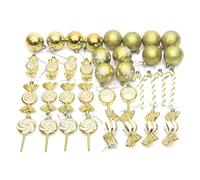 Kznifmk 36 Piezas de Bolas de Navidad Colgantes para Árbol de Navidad con Forma, Esferas Navideñas Doradas