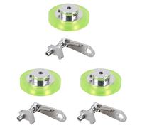 Kznifmk 3Conjunto Rueda de MedicióN de Rueda de Codificador Industrial de Poliuretano de Aluminio de 200 mm con Soporte de Montaje de Codificador de Aluminio de 20 mm