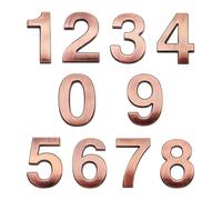 Kznifmk 3D 0-9 Dígitos Número de Puerta de Habitación Dirección de Puerta de Edificio Piso de Apartamento Número de Hotel Placa Adhesiva Número de Casa