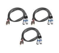 Kznifmk 3X 1.5M Dual Macho Una XLR Cable Macho 2 XLR Una 2 Adaptador de Enchufe Cable de Extensión de Audio Estéreo de Alta Fidelidad para Altavoz Miniphone