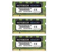 Kznifmk 3X 2GB DDR2 667MHz PC2-5300 DDR2 667 (240 Pin) SODIMM Memoria para Computadora Portátil, MóDulos de Memoria para Computadora Portátil, Soporte Dual Channel 4G