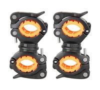 Kznifmk 3X 360 Degree Giratorio Ciclismo Bike Light Double Holder LED Front Linterna Lampara Pump Handlebar Mount Holder
