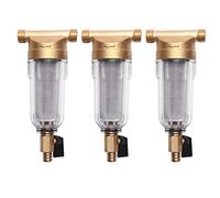 Kznifmk 3X 4 Filtros de Agua de Boca Dividida Purificador Frontal Cobre Plomo Prefiltro Lavado A Contracorriente Eliminar El óxido Tubo de Sedimento Contaminante