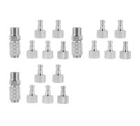 Kznifmk 3X Adaptador de Conexión de Liberación de Acoplador de Desconexión Rápida para Aerógrafo con 15 Conexiones Macho, 1/8 Pulgadas M-H