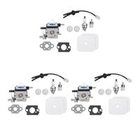 Kznifmk 3X Carburador con Filtro de Aire Kit de Potencia para de 2 Ciclos 7222 7222E 7222M 7225 7230 7234 7240 7920 7924 Tiller/Cultivador