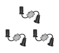 Kznifmk 3X Conector de Luz de Remolque de EE. UU. una la UE Adaptador de Enchufe de 7 VíAs Enlazador de VehíCulo Conector de Remolque Adaptador de Enchufe de Remolque
