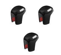 Kznifmk 3X Cubierta de Perilla de Cambio de Marchas de Coche de Fibra de Carbono Negra Cubierta Decorativa de Cabeza de Engranaje para 2022