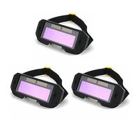 Kznifmk 3X de Soldadura de Oscurecimiento Automático Cambio de Luz Automático Duradero Ojos Antideslumbrantes Gafas de Gafas Protegidas Máscaras Sombras Automáticas