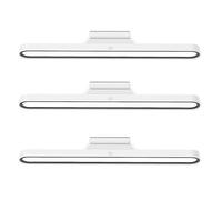 Kznifmk 3X Luz de Lectura de Pared LED Inalámbrica en Litera Luces de Contacto Regulables Lámpara Adhesiva de Cabecera para Espejo de Maquillaje -