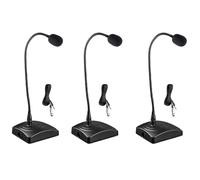 Kznifmk 3X Micrófono de Conferencia con Cable Qr-501, Micrófono de Condensador de Micrófono de Grabación de Cuello de Cisne para Reuniones de Oficina