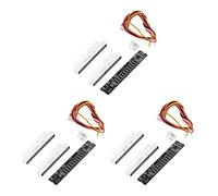 Kznifmk 3X Mini Dual Indicador de 12 Niveles Medidor VU Tablero Amplificador Estéreo Tablero de Velocidad de Luz Ajustable