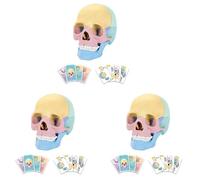 Kznifmk 3X Modelo de CráNeo de AnatomíA, Rompecabezas de CráNeo de AnatomíA, Mini Modelo de CráNeo Humano Desmontable, EnseñAnza ClíNica