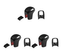 Kznifmk 3X para 10Th 2016-2020, Perilla de Cambio de Marchas de Fibra de Carbono para Coche, Cubierta, Embellecedor de Palanca, Accesorios Adhesivos para la Cabeza
