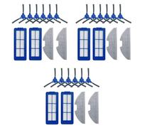 Kznifmk 3X para RoboVac G10 G30 Hybrid Reemplazo de Paño de Filtro de Fregona Accesorios de Repuestos de Aspiradora Robótica de Cepillo Lateral