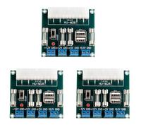 Kznifmk 3X - PC de Escritorio AlimentacióN ATX Placa de Transferencia Adaptador de AlimentacióN MóDulo de Prueba Fuente de AlimentacióN MóDulo de Salida del Circuito