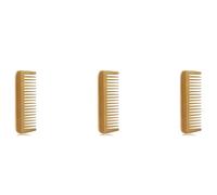 Kznifmk 3X Peine Grueso de Madera Maciza Peine de Dientes Anchos Peine de PeluqueríA AntiestáTico para Masaje de Estilo PortáTil Peine de PeluqueríA Sin Manejar