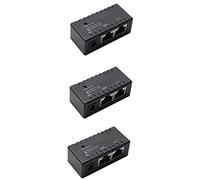Kznifmk 3X PoE Splitter Inyector PoE Rj45 DC 5.5mm x 2.1mm Entrada Pasivo PoE Injector Splitter Conector del Adaptador para La Cámara IP de Red (Negro)