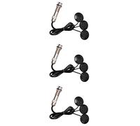 Kznifmk 3X Registro de Guitarra Piezo Contact Micrófono Registro 3 de Captación de Transductor (Negro)