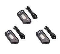 Kznifmk 3X Resettable Medidor de Horas TacÓMetro Digital para Motor Fueraborda CortacÉSped Motocross Motocicleta Marina Motosierra Pit Bike Hm016R