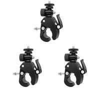 Kznifmk 3X Soporte de Abrazadera de TríPode de Tornillo Soporte de CáMara Deportiva Soporte de Clip de Montaje de Bicicleta
