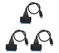 Kznifmk 3X USB 3.1 Tipo C (USB C/para 3 Compatible) A III 2.5in Adaptador de Disco Duro