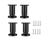 Kznifmk 4 Patas de Soporte para Muebles de Ajustable [con Tornillos] 3,15-4,72 Pulgadas para de Cama/Listón Central de Cama Negro