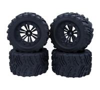 Kznifmk 4 Piezas 125mm 1.9 Juego de Neumáticos de Llanta Beadlock para 1/10 RC Crawler Car TRX4 RC-4WD D90 para SCX10 II III,D