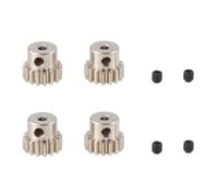 Kznifmk 4 Piezas 2.3mm Eje Metal Piñón Motor Engranaje 48DP M0.6 M0.8 para 1/12 1/16 RC Car 7075 - Redcat 370/380/390,16T