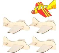 Kznifmk 4 Piezas Aviones de Madera en Ensamblar Avión de Juguete Aviones de Balsa Ensamblar Juguetes de Avión Modelo de Avión Juguetes de Avión para Niños