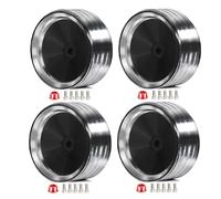 Kznifmk 4 Piezas/Juego de Cubo de Rueda de Espejo Retro de Metal de 1,9 Pulgadas para SCX10-4 RC Accesorios de Modificación de Coche Universal Negro B