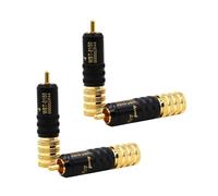 Kznifmk 4 Piezas WBT-0150 Adaptador de Enchufe Conector de Alta Fidelidad Conector Terminal de Enchufe de Audio Cobre Chapado en con Bloqueo de Tornillo