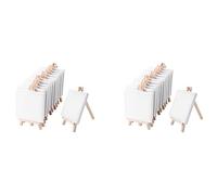 Kznifmk 4 Por 4 Pulgadas Mini Lona Y 8 x 16cm Mini Conjunto de Caballete de Madera Por Pintando Dibujando Suministros para Artistas de Estudiante de Colegio,Paquete de 24