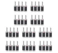 Kznifmk 40 Uds.Enchufes Banana Hi-End HiFi DIY Fibra de Carbono Chapado en Cobre Rodio Conector de Audio Eléctrico Conector Banana