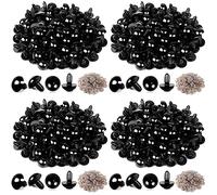 Kznifmk 400 Ojos de Ganchillo de Seguridad de Plástico Una Granel con 400 Arandelas para Manualidades de Ganchillo (0,24 Pulgadas/0,236 Pulgadas)